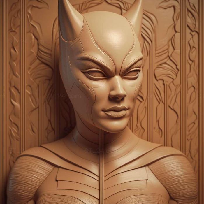 Characters (st catwoman 3, HERO_2379) 3D models for cnc